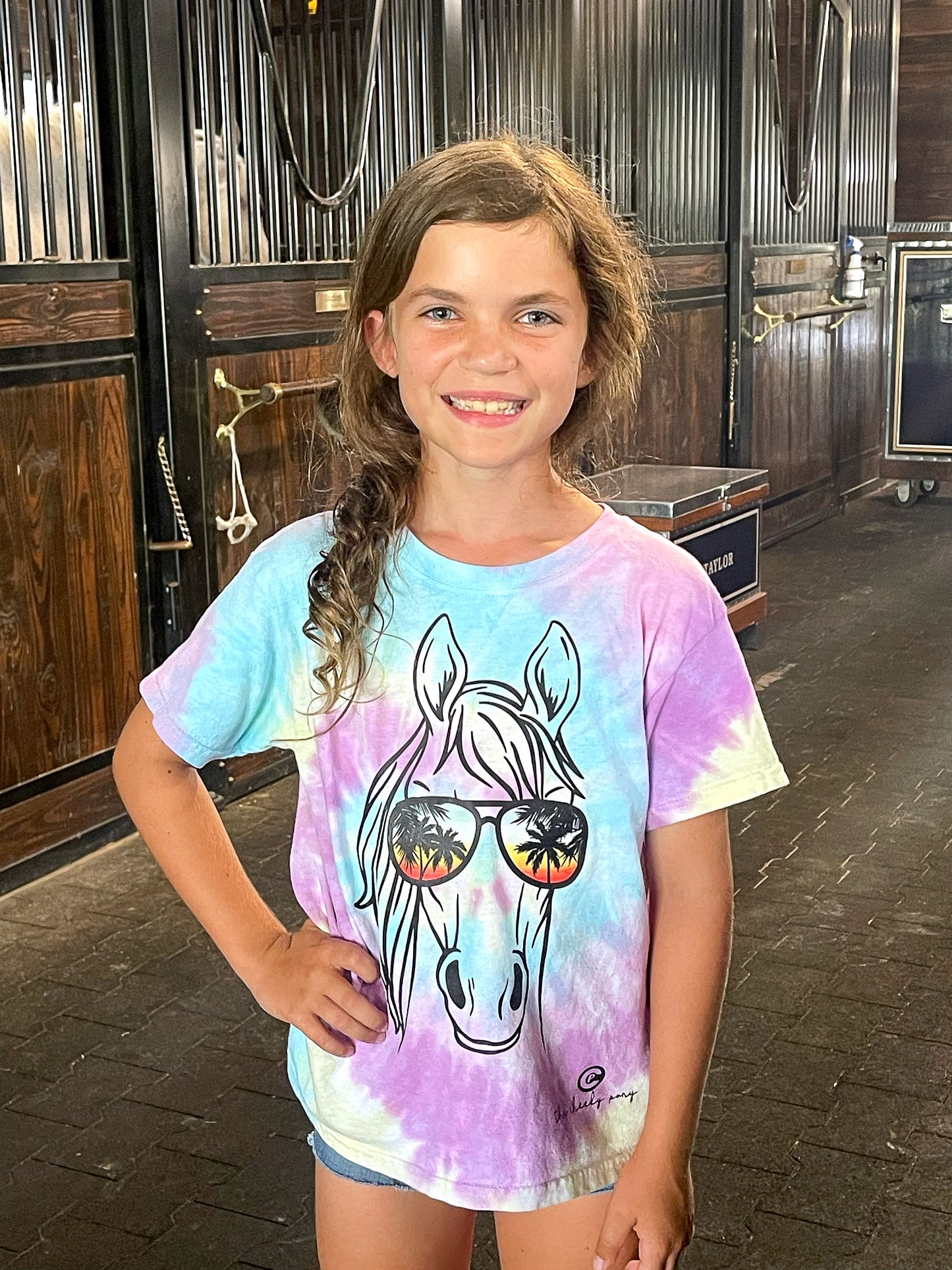 Horse in Shades Tie Dye